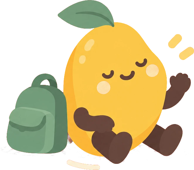 小芒開心地坐著